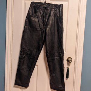Vintage Real Leather Motocycle Pants
